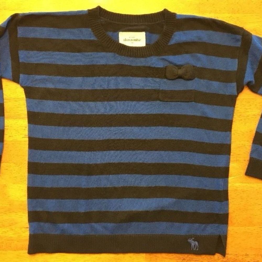 Abercrombie Kid's Girl's Blue & Black Sweater S: M